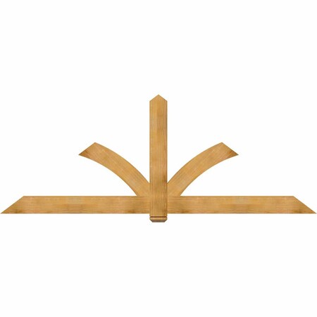 Ekena Millwork Redmond Rough Sawn Timber Gable Bracket, Western Red Cedar, 108"W x 40"H x 2"D x 6"F, 9/12 Pitch GBW108X40X0206RED00RWR